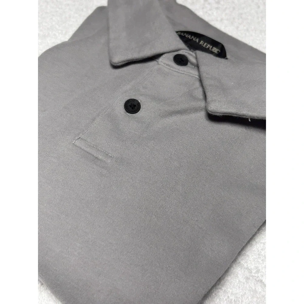 Banana Republic Men's XL Long Sleeve Polo Lightweight Breathable Cotton Jersey